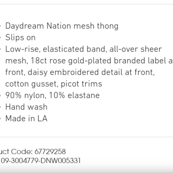 Nwt Daydream Nation Daisy Thong & Bra Set - Picture 12 of 12